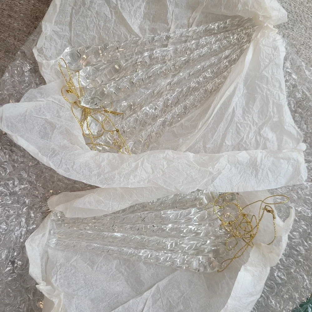 3 Boxes of Kurt Adler 5.25-Inch Glass Icicle Ornament Set of 35 w/‎ Boxes READ